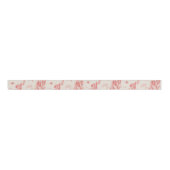 Elk Bossen French Toile Kerstkerst  Grosgrain Lint (Voorkant)