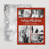 Elk Briefkaart voor kerstmis met meerdere foto's v (Voorkant / Achterkant)
