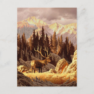 Elk Bull Briefkaart