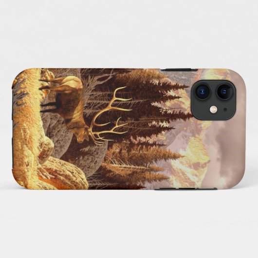 Elk Bull Case-Mate iPhone Case (Achterkant (horizontaal))
