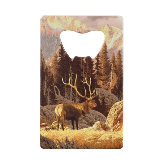 Elk Bull Creditkaart Flessenopener (Voorkant)