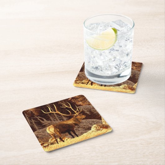 Elk Bull Kartonnen Onderzetters (Insitu)