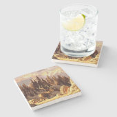 Elk Bull Stenen Onderzetter (Zijkant)