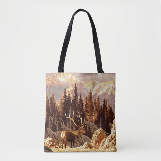 Elk Bull Tote Bag (Voorkant)