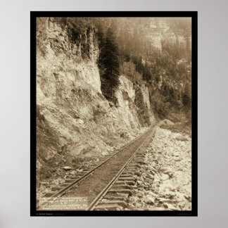 Elk Canyon op Fort Pierre Railroad SD 1890 Poster