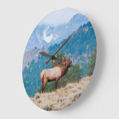 Elk (Cervus Elephus) Bull Bugling Grote Klok (Hoek)