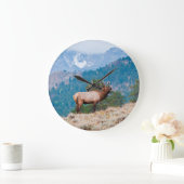 Elk (Cervus Elephus) Bull Bugling Grote Klok (Huis)