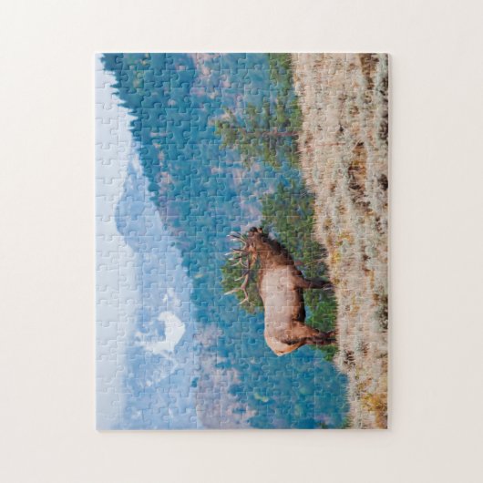 Elk (Cervus Elephus) Bull Bugling Legpuzzel (Verticaal)