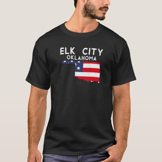 Elk City USA State America Travel Oklahoman T-shirt (Voorkant)