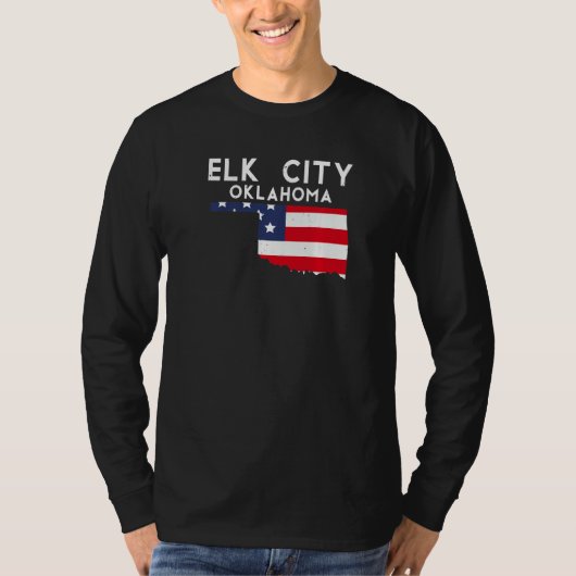 Elk City USA State America Travel Oklahoman T-shirt (Voorkant)