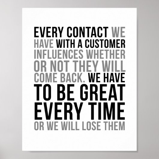 Elk contact dat we met de klant hebben poster (Voorkant)