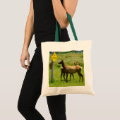 Elk Crossing California Wildlife Fotografie Tote Bag (Voorkant (product))