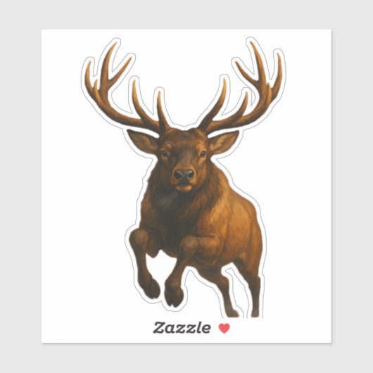 Elk Cut-out Sticker (Vel)