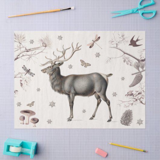 Elk Decoupage Tissuepapier (Craft)