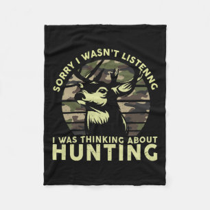 Elk Deer Hunter Funny Deer Hunting T-shirt Gifts D Fleece Deken