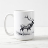 Elk Deer Stag Silhouette Mok (Links)