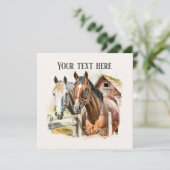 Elk doel Country paard party Kaart (Staand voorkant)