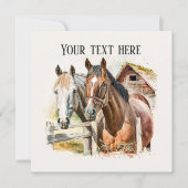 Elk doel Country paard party Kaart (Voorkant)