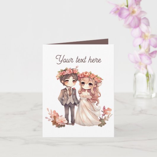 Elk doel heeft bericht Huwelijk Kaart (Orchidee)