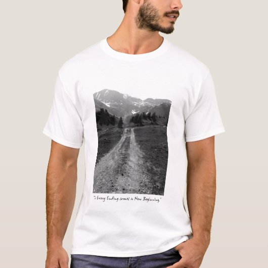 Elk einde komt een nieuw begin t-shirt (Voorkant)
