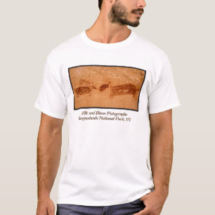 Elk en Bison Pictografen van Hoefijzer Canyon T-shirt