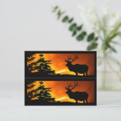 Elk en bosbrandmerken briefkaart (Staand voorkant)