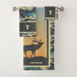 Elk en Camo Bath Towel Set Bad Handdoek