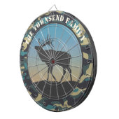 Elk en Camo Blue Dart Board Dartbord (Voorkant Rechts)