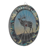 Elk en Camo Blue Dart Board Dartbord (Voorkant Links)