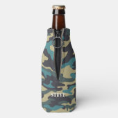 Elk en Camo Blue Flesjeskoeler (Fles Achterkant)