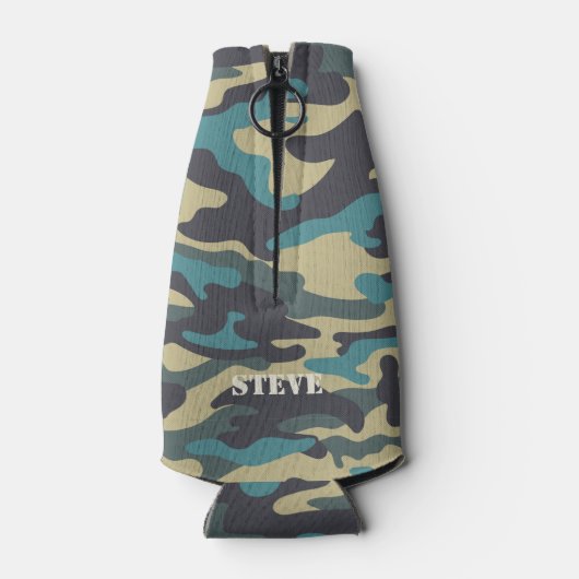 Elk en Camo Blue Flesjeskoeler (Achterkant)