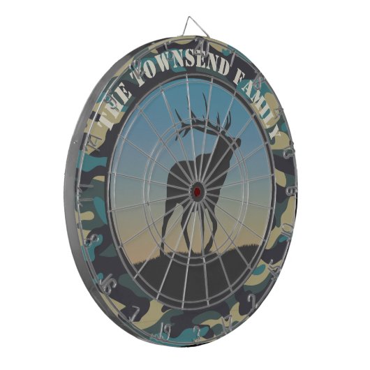 Elk en Camo Dartbord (Voorkant Links)