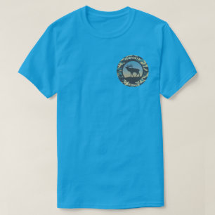 Elk en Camo Round Design T-Shirt