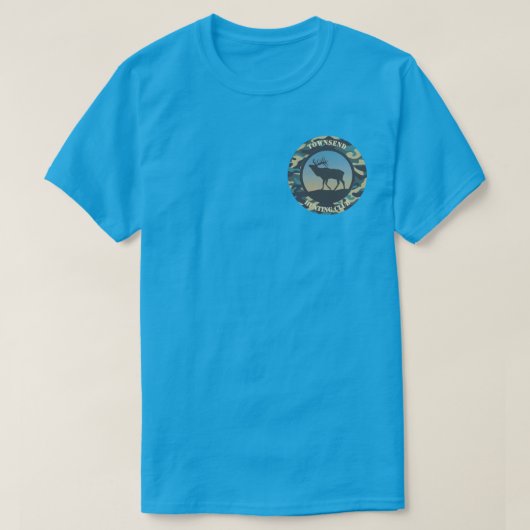 Elk en Camo Round Design T-Shirt (Design voorkant)