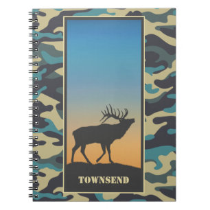 Elk en Camo spiral Notitieboek