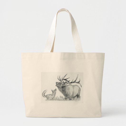 Elk en FOX Grote Tote Bag (Voorkant)