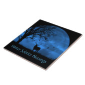 Elk en Moon Winter Solstice Tegeltje (Zijkant)