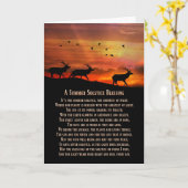 Elk en Sunset Summer Solstice Blessings Kaart (Gele Bloem)