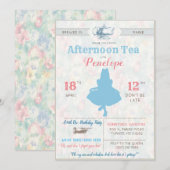 ELK EVENEMENT - Alice in Wonderland Tea Party Kaart (Voorkant / Achterkant)