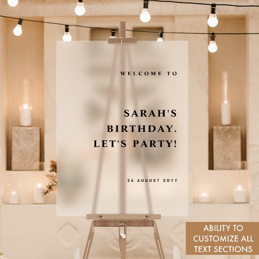 Elk evenement, Elegant en modern welkom Frosted Acryl Bord