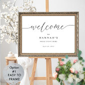 Elk evenement, elegante script welkomstbord poster