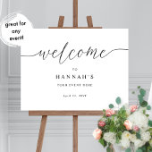 Elk evenement, elegante script welkomstbord poster