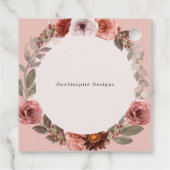 Elk evenement, Heaven in Roos Floral, dank je Bedankjes Labels (Achterkant)