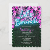 ELK EVENEMENT - Neon Brunch Bloemenuitnodiging Kaart (Voorkant)