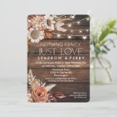 ELK EVENEMENT - Niets Fancy Gewoon Liefde Rustiek Kaart (Staand voorkant)