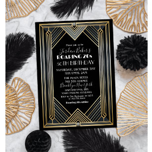 ELK EVENEMENT - Roaring 20s 1920s Art Deco Party Kaart
