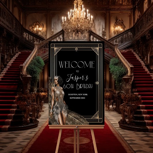 ELK EVENEMENT - Roaring 20s Welkomstbord Poster Bo