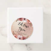 Elk evenement Roos Gold Blush Floral laat liefde g Bedankjes Labels (In situ)