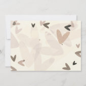 ELK EVENEMENT Roze & Taupe Harten Chic Uitnodiging (Achterkant)