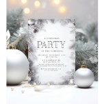 ELK EVENEMENT - Winter Wonderland Uitnodiging<br><div class="desc">Silver Winter Wonderland Holiday Christmas Verloving Save the Date Verjaardag Bruiloft Kerstballen Glitter Invitation</div>